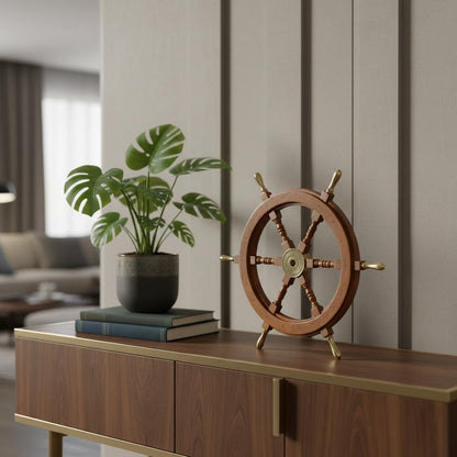 30" X 30" X 2" Ship Wheel HomeRoots