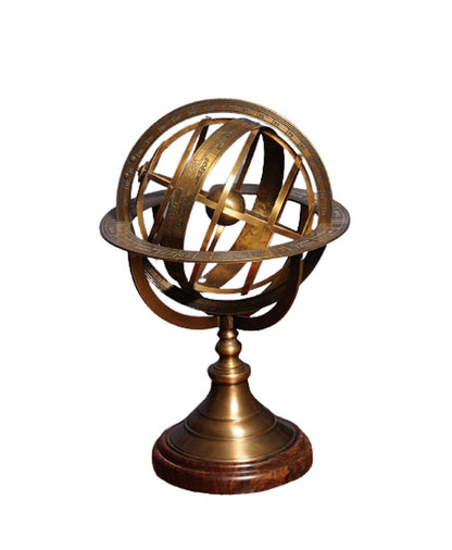 7" X 7" X 11.5" Armillary Sphere On Wood Base HomeRoots