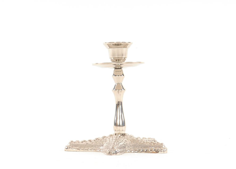 5" Silver Brass Starfish Tabletop Candle Holder HomeRoots