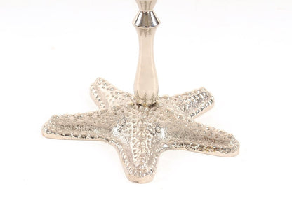 5" Silver Brass Starfish Tabletop Candle Holder HomeRoots