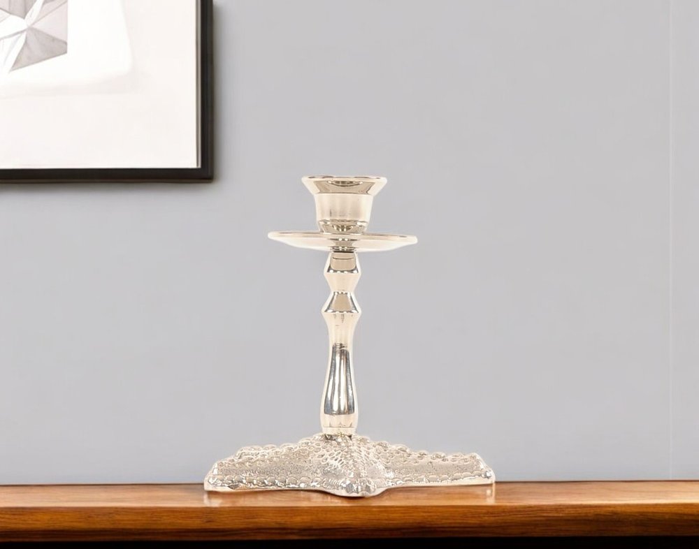 5" Silver Brass Starfish Tabletop Candle Holder HomeRoots