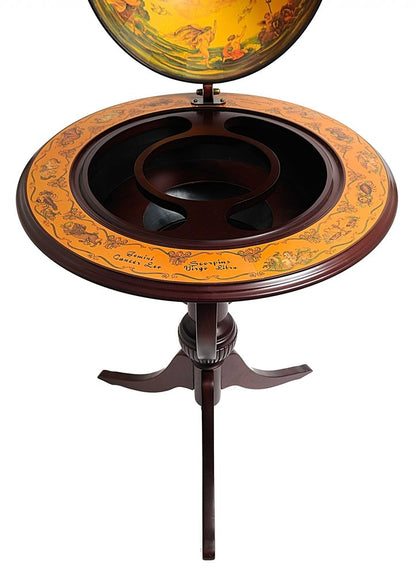 26" X 26" X 45" Globe Bar  3 Legs HomeRoots