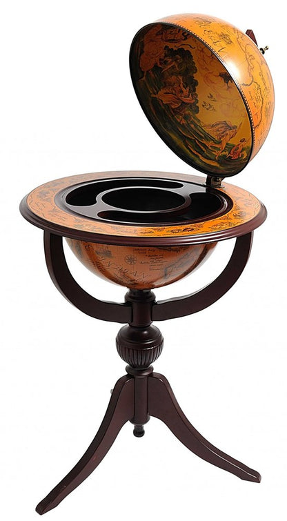 26" X 26" X 45" Globe Bar  3 Legs HomeRoots