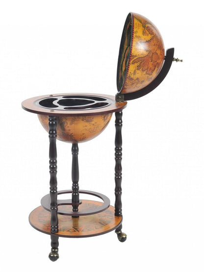 17" X 17" X 35" Globe Bar Table 330Mm 4 Legs Stand  Red HomeRoots