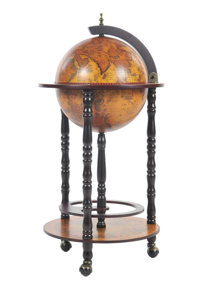 17" X 17" X 35" Globe Bar Table 330Mm 4 Legs Stand  Red HomeRoots