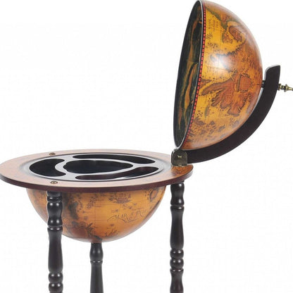 17" X 17" X 35" Globe Bar Table 330Mm 4 Legs Stand  Red HomeRoots
