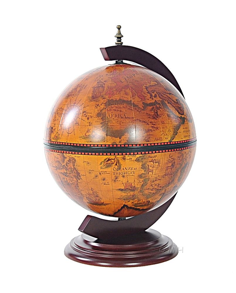 13" X 15" X 19" Red Globe With Chess Holder HomeRoots