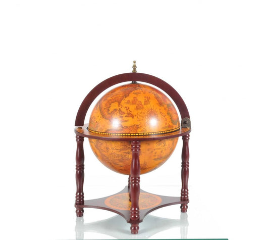 22" Walnut Solid Wood Game Hand Painted Tabletop Sculpture HomeRoots