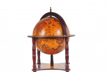 22" Walnut Solid Wood Game Hand Painted Tabletop Sculpture HomeRoots
