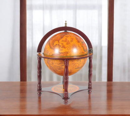 22" Walnut Solid Wood Game Hand Painted Tabletop Sculpture HomeRoots