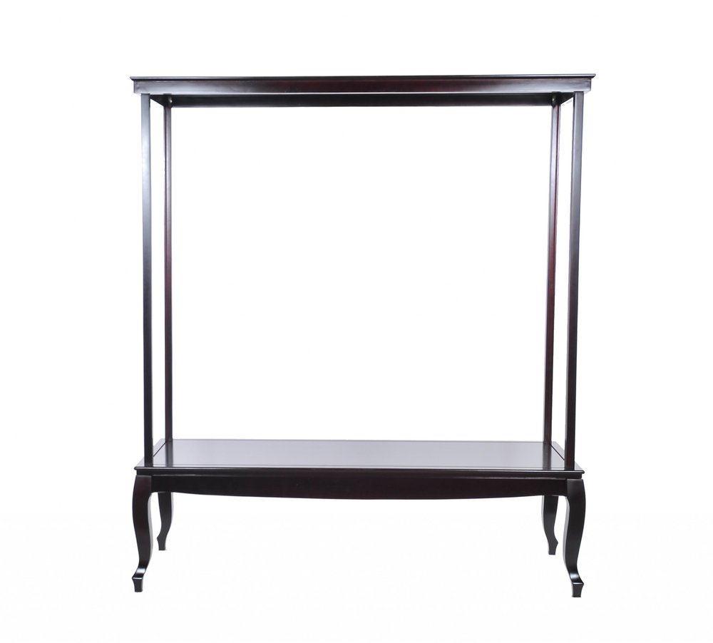 23" Dark Brown Glass Standard Display Stand HomeRoots