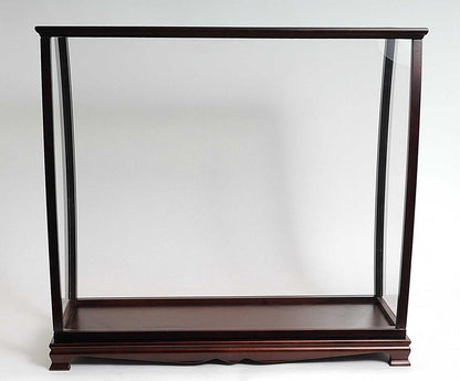 40" Dark Brown Wood and Solid Wood Square Display Cabinet HomeRoots