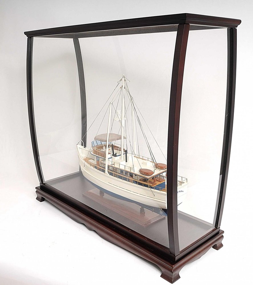 40" Dark Brown Wood and Solid Wood Square Display Cabinet HomeRoots