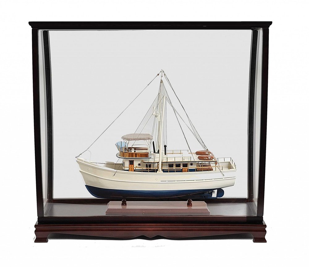 40" Dark Brown Wood and Solid Wood Square Display Cabinet HomeRoots