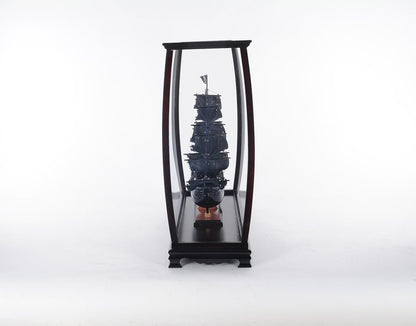 34" Black Glass Standard Display Stand HomeRoots