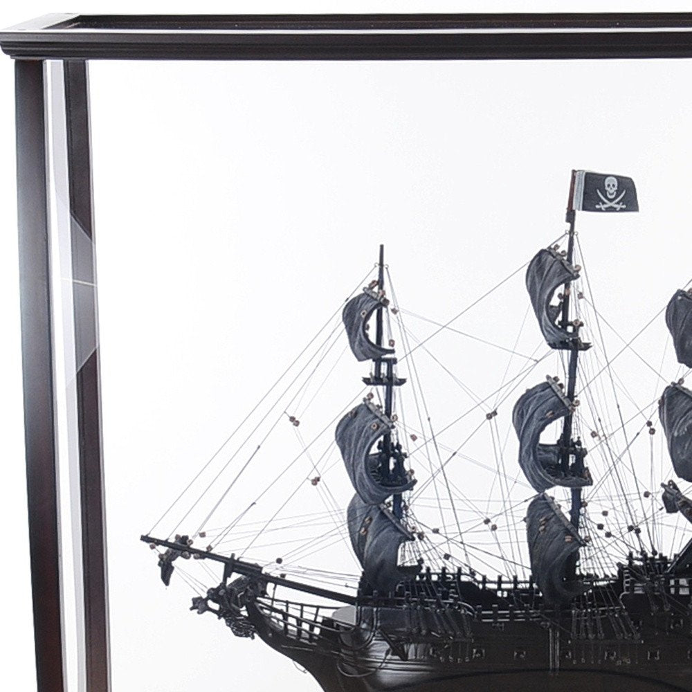 34" Black Glass Standard Display Stand HomeRoots