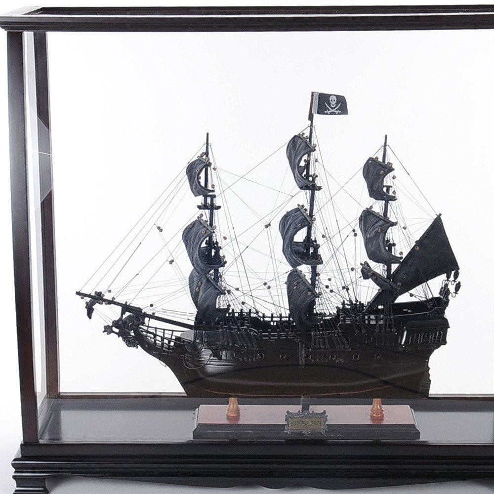 34" Black Glass Standard Display Stand HomeRoots