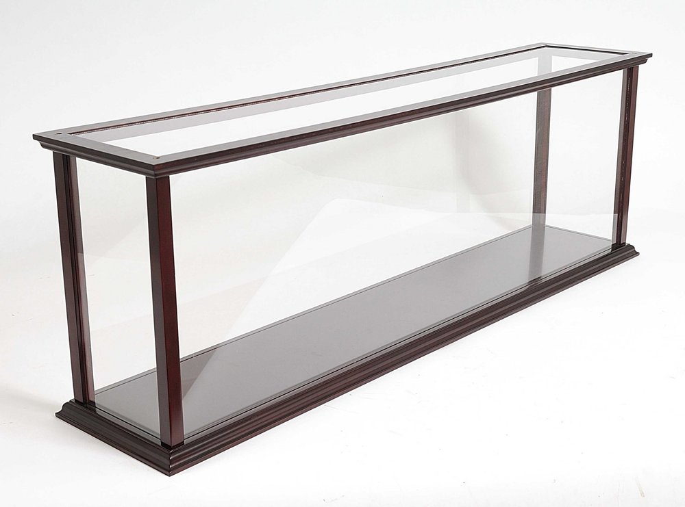39" Dark Brown Glass Standard Display Stand HomeRoots