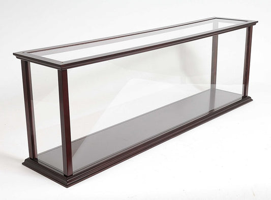 39" Dark Brown Glass Standard Display Stand HomeRoots