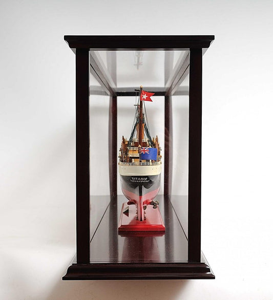 39" Dark Brown Glass Standard Display Stand HomeRoots