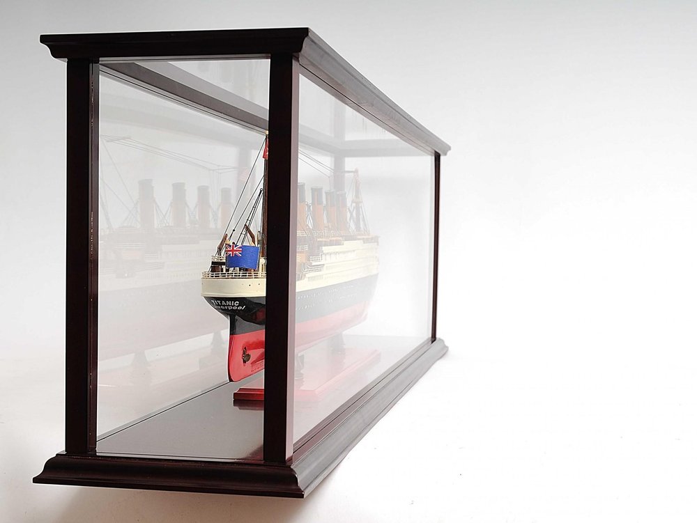 39" Dark Brown Glass Standard Display Stand HomeRoots
