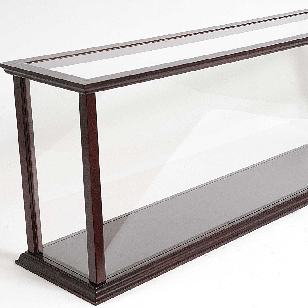 39" Dark Brown Glass Standard Display Stand HomeRoots