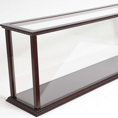 39" Dark Brown Glass Standard Display Stand HomeRoots
