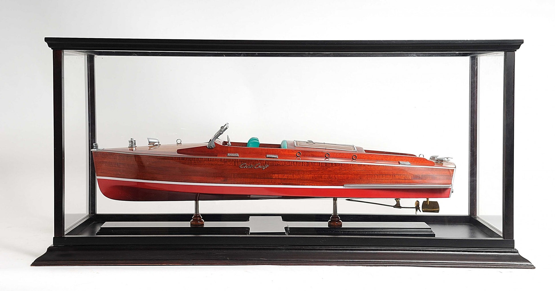 14" X 37.5" X 15" Display Case For Speed Boat - FurniFindUSA