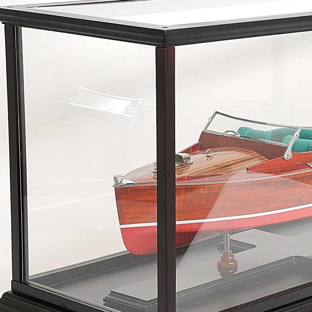 14" X 37.5" X 15" Display Case For Speed Boat - FurniFindUSA