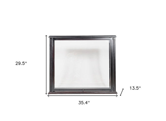 14" Black Glass Standard Display Stand HomeRoots