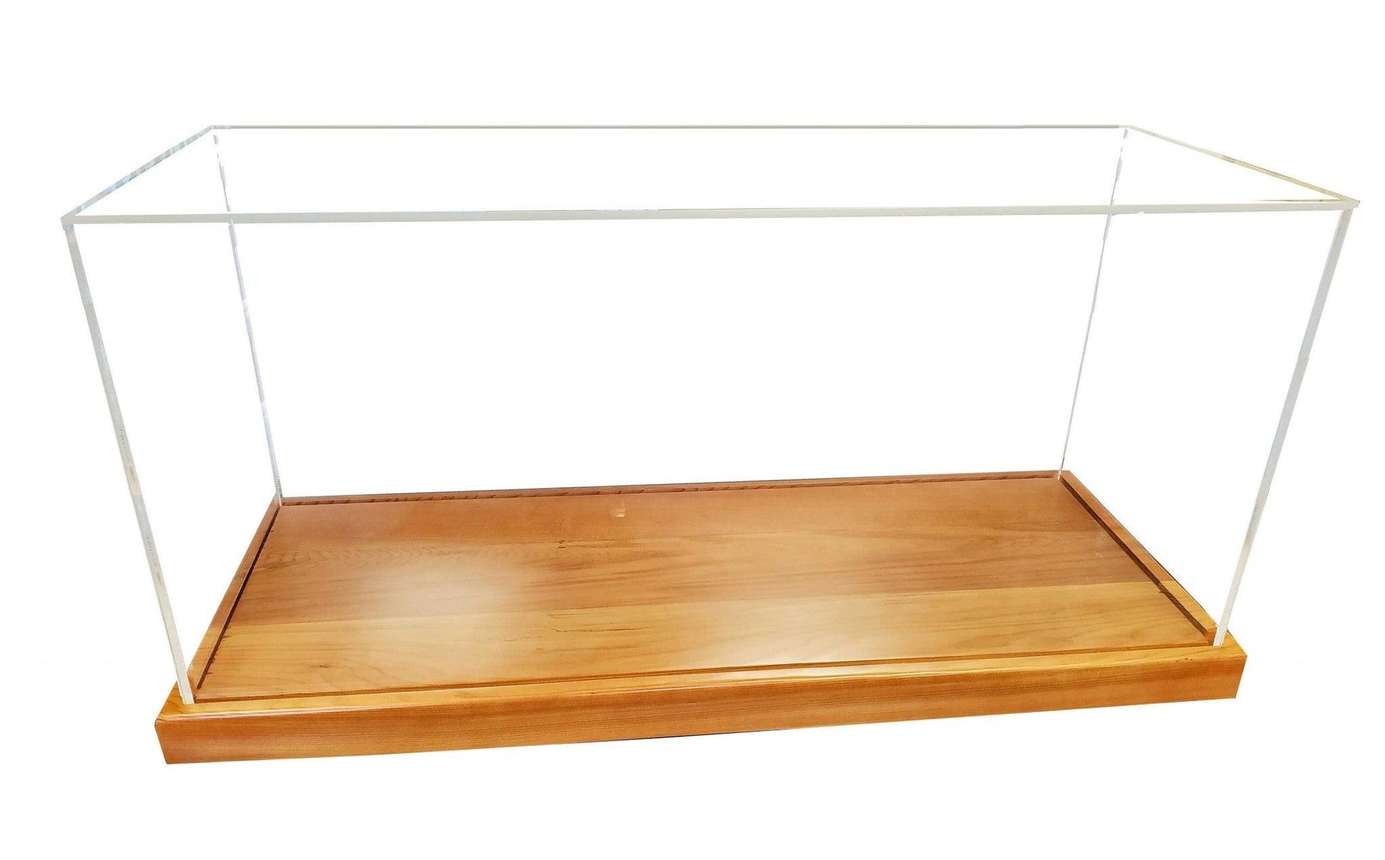 28" Wood Brown Glass Standard Display Stand - FurniFindUSA