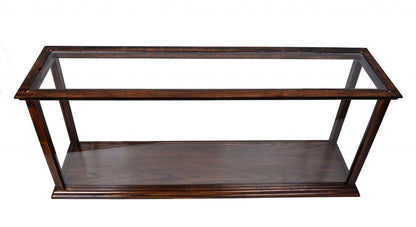 10" Dark Brown And Clear Glass Standard Display Stand HomeRoots