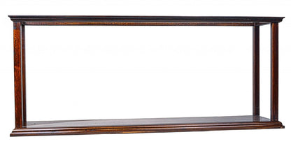 10" Dark Brown And Clear Glass Standard Display Stand HomeRoots