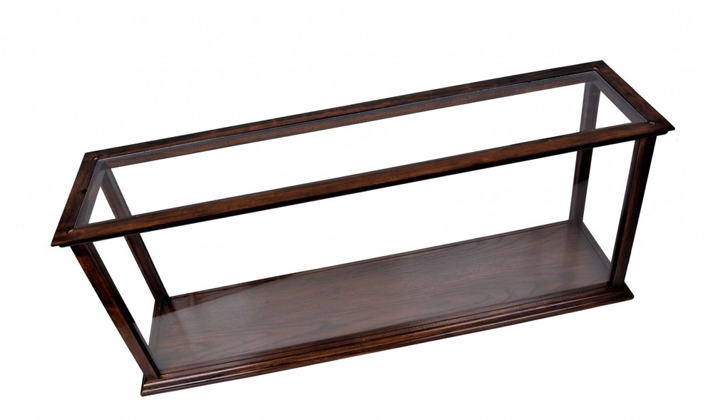 10" Dark Brown And Clear Glass Standard Display Stand HomeRoots