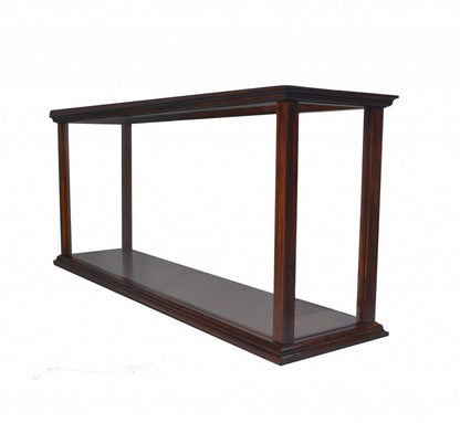 10" Dark Brown And Clear Glass Standard Display Stand HomeRoots