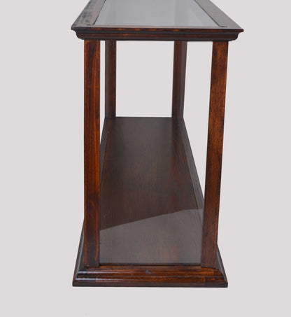 10" Dark Brown And Clear Glass Standard Display Stand HomeRoots