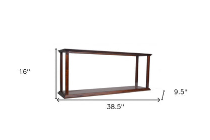10" Dark Brown And Clear Glass Standard Display Stand HomeRoots