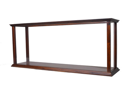 10" Dark Brown And Clear Glass Standard Display Stand - FurniFindUSA