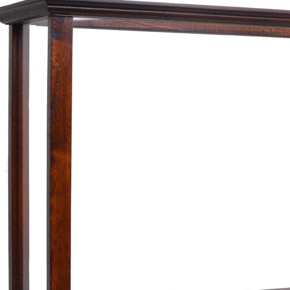 10" Dark Brown And Clear Glass Standard Display Stand HomeRoots