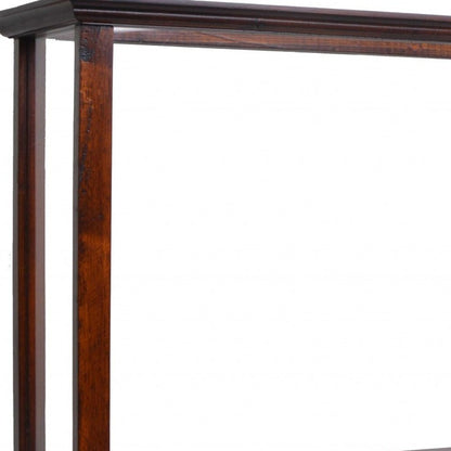 10" Dark Brown And Clear Glass Standard Display Stand HomeRoots