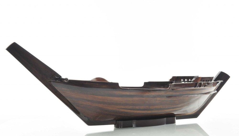 6" Dark Brown Novelty Wood Serving Tray With Handles HomeRoots