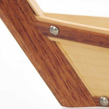 17" Natural and Brown Wood Sushi Boat Serving Tray - FurniFindUSA