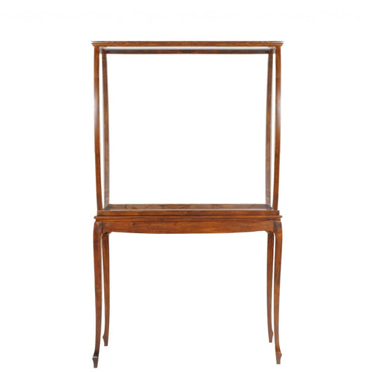 15" Brown And Clear Glass Standard Display Stand HomeRoots