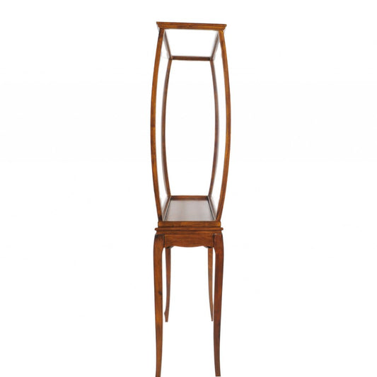 15" Brown And Clear Glass Standard Display Stand HomeRoots