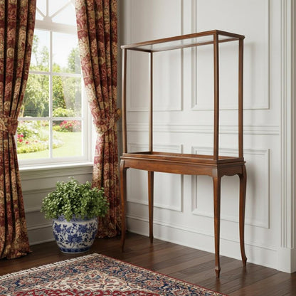 15" Brown And Clear Glass Standard Display Stand HomeRoots