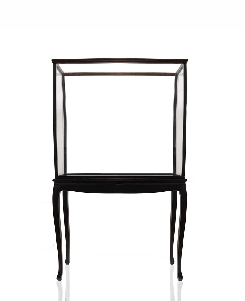 14" Black And Clear Glass Standard Display Stand HomeRoots