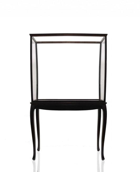 14" Black And Clear Glass Standard Display Stand HomeRoots