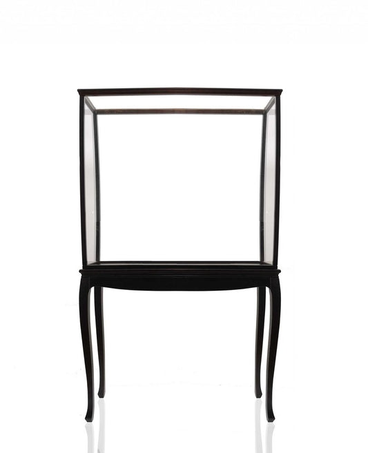 14" Black And Clear Glass Standard Display Stand HomeRoots