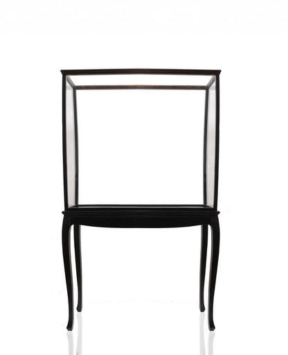 14" Black And Clear Glass Standard Display Stand HomeRoots