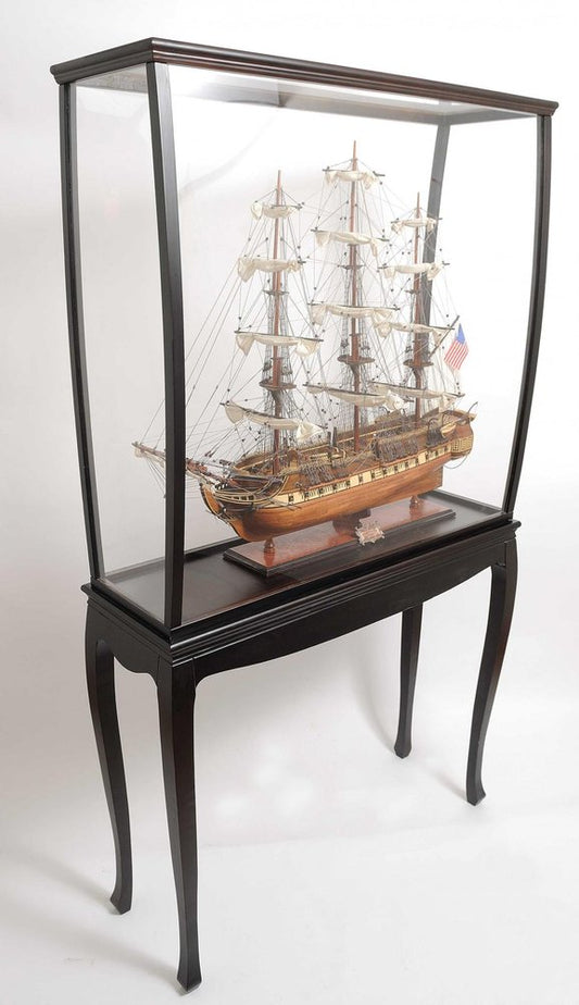 14" Black And Clear Glass Standard Display Stand HomeRoots
